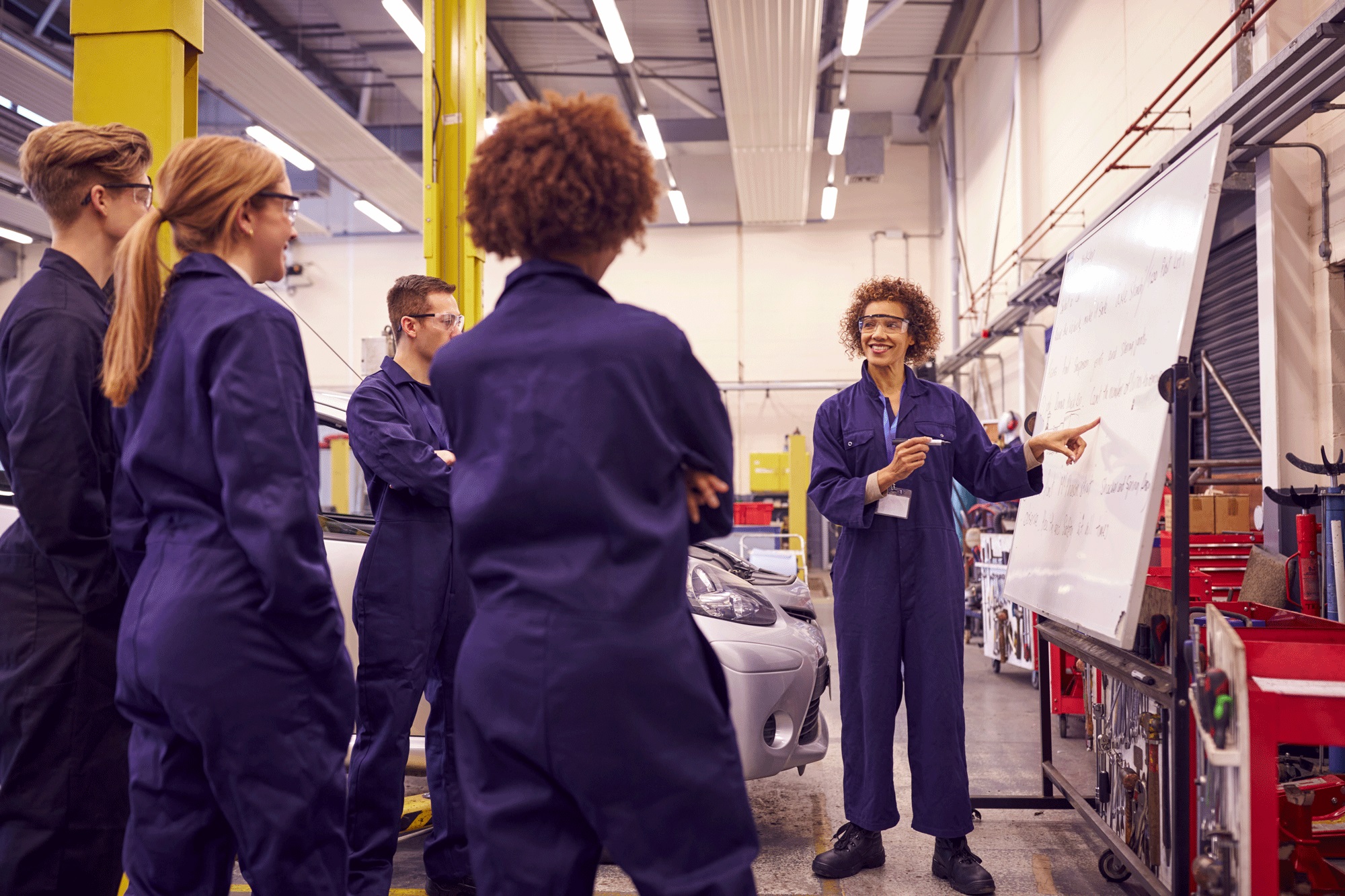 group of female safety workers having a meeting