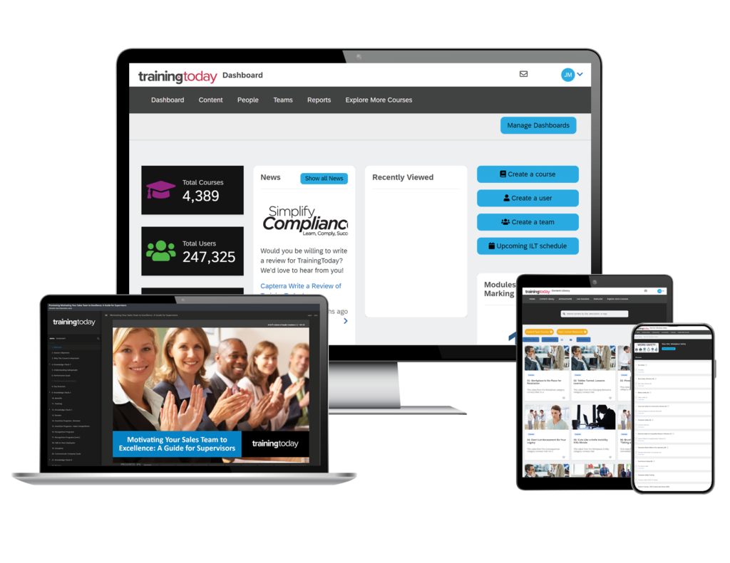 TrainingToday employee training tools on screen